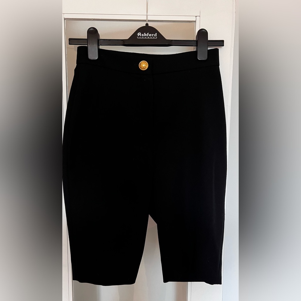 Balmain Black Slim-Cut Knee Length Shorts